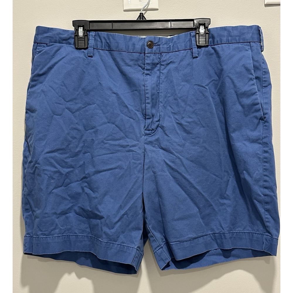 POLO RALPH LAUREN Men's Flat Front Blue Shorts; Size 40